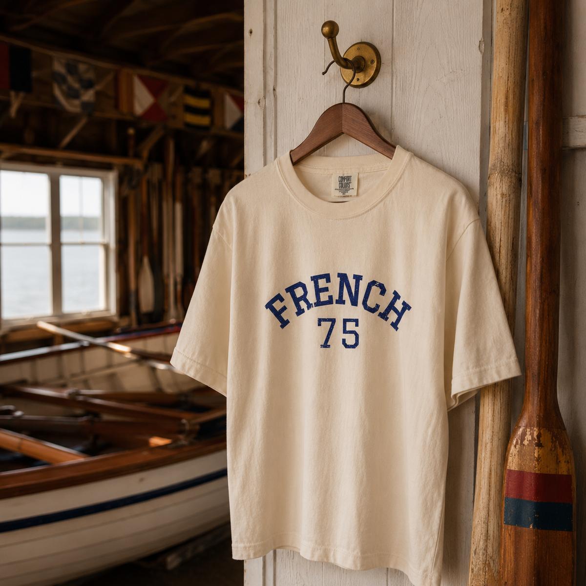 French 75 Boxy Tee | Vintage Collegiate Graphic Tee