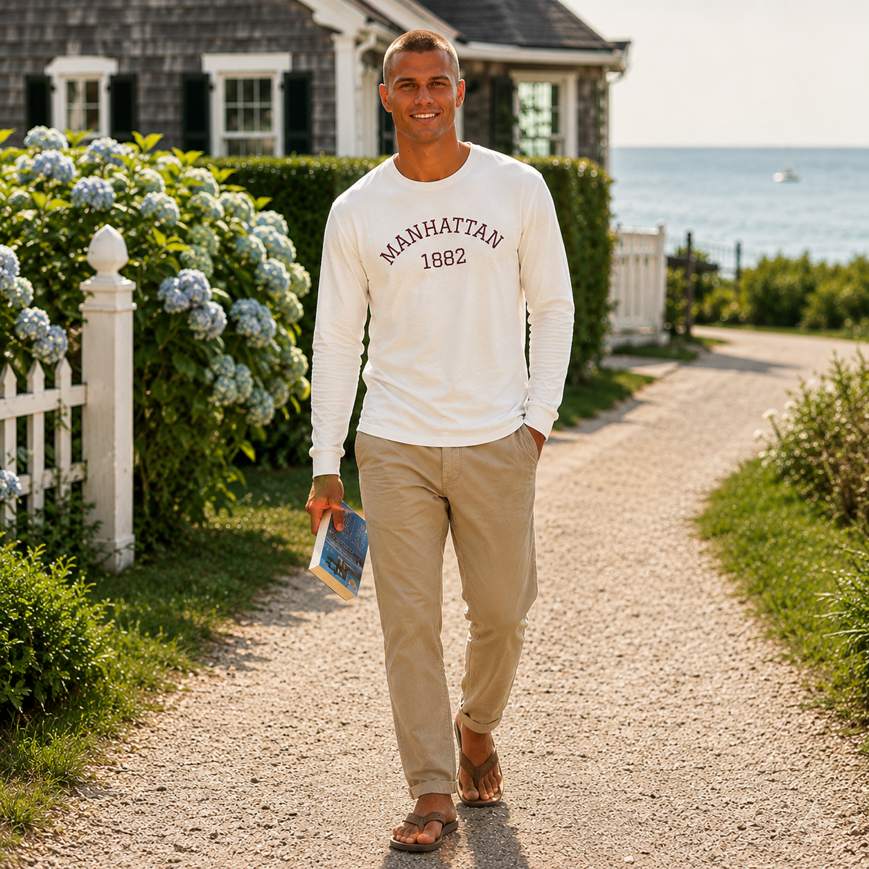Manhattan 1882 Long Sleeve Graphic Tee | Vintage Cocktail Club Shirt