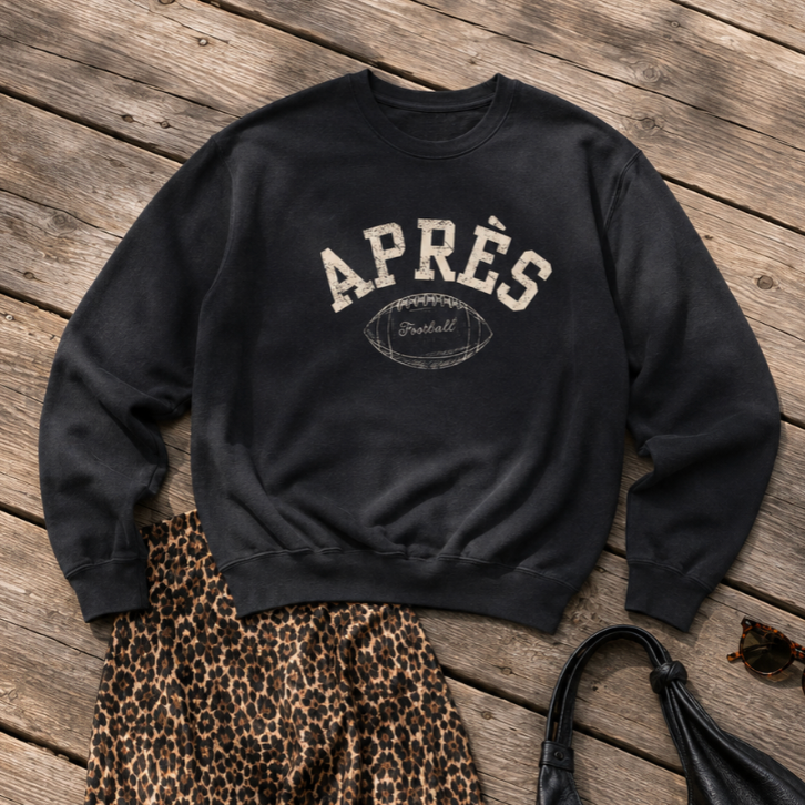 Après Football Crewneck | Lightweight Vintage Graphic Sweatshirt