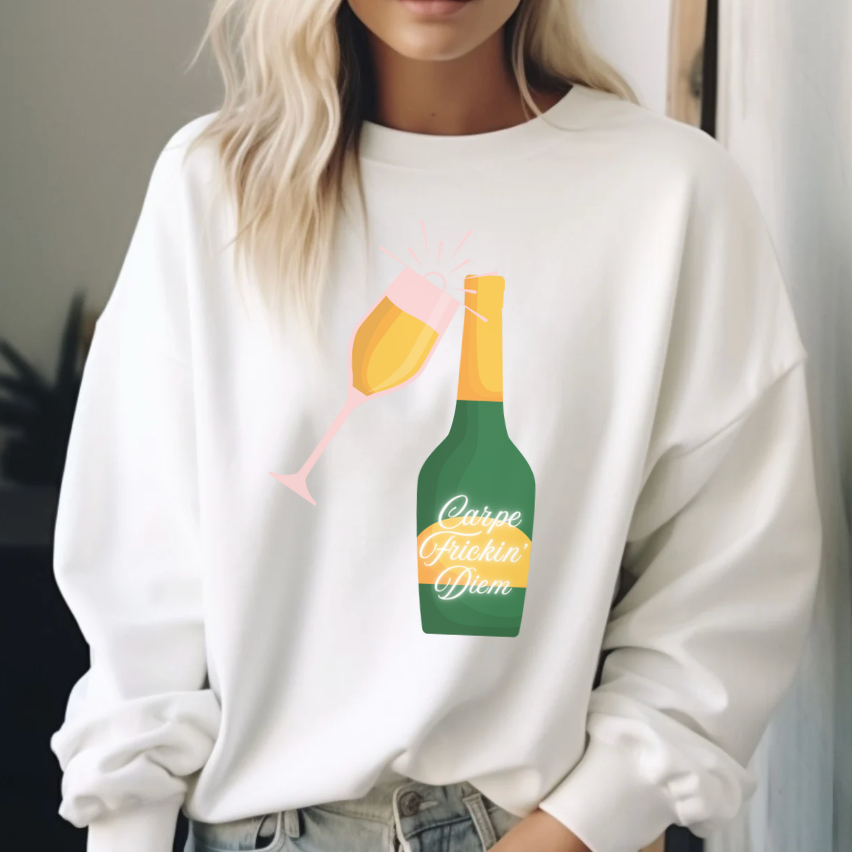 Carpe Frickin' Diem - Seize the Day - Drop Shoulder Sweatshirt