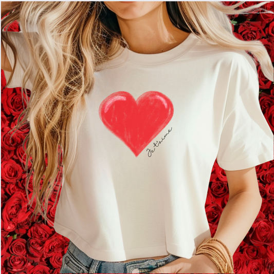 Valentine's Heart Je t'aime Tee