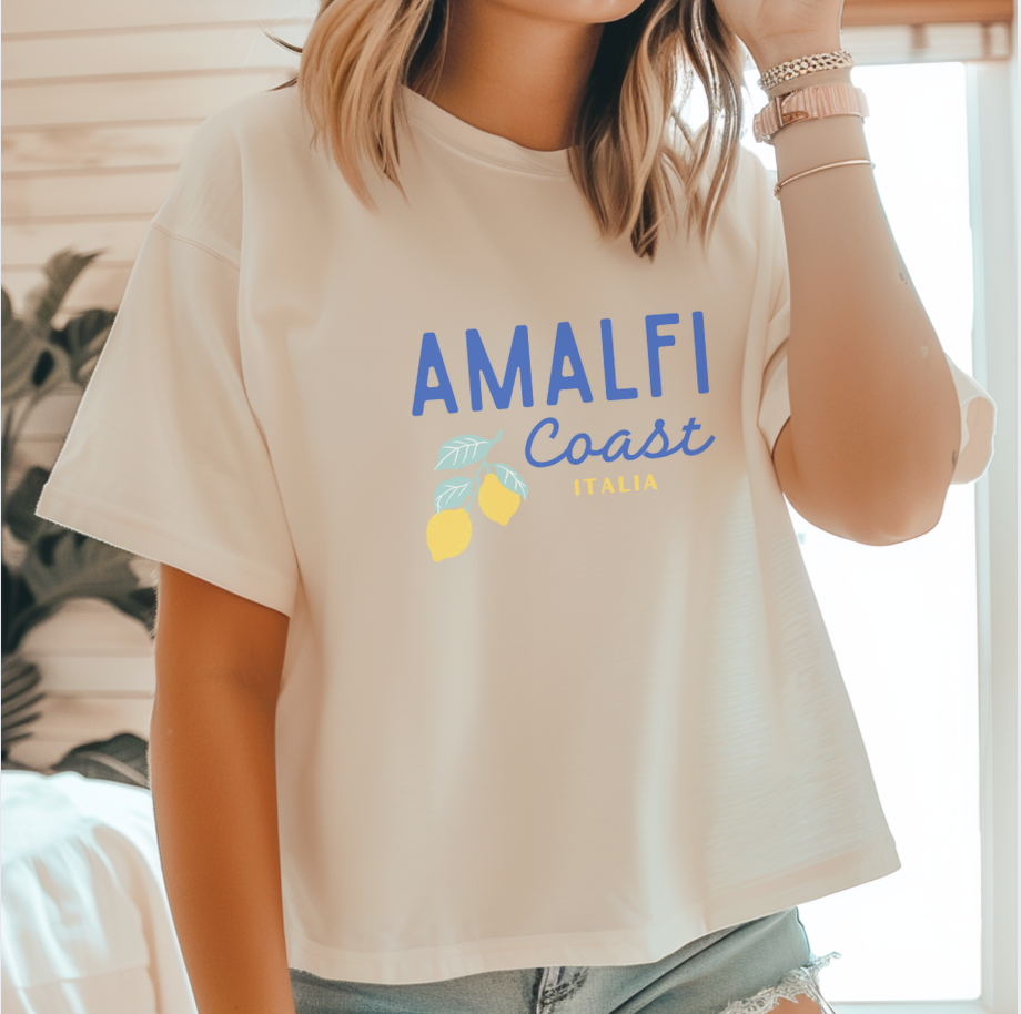 Amalfi Coast Italia with Lemons Boxy Tee