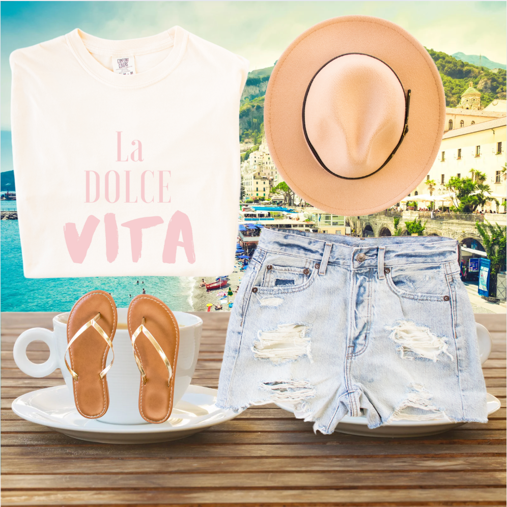 La Dolce Vita Cotton Tee Italian Sweet Life