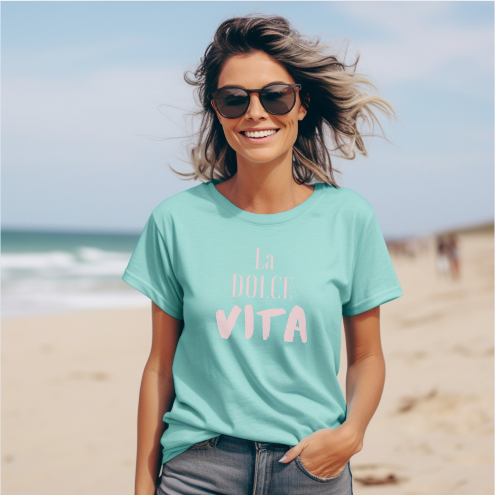 La Dolce Vita Cotton Tee Italian Sweet Life