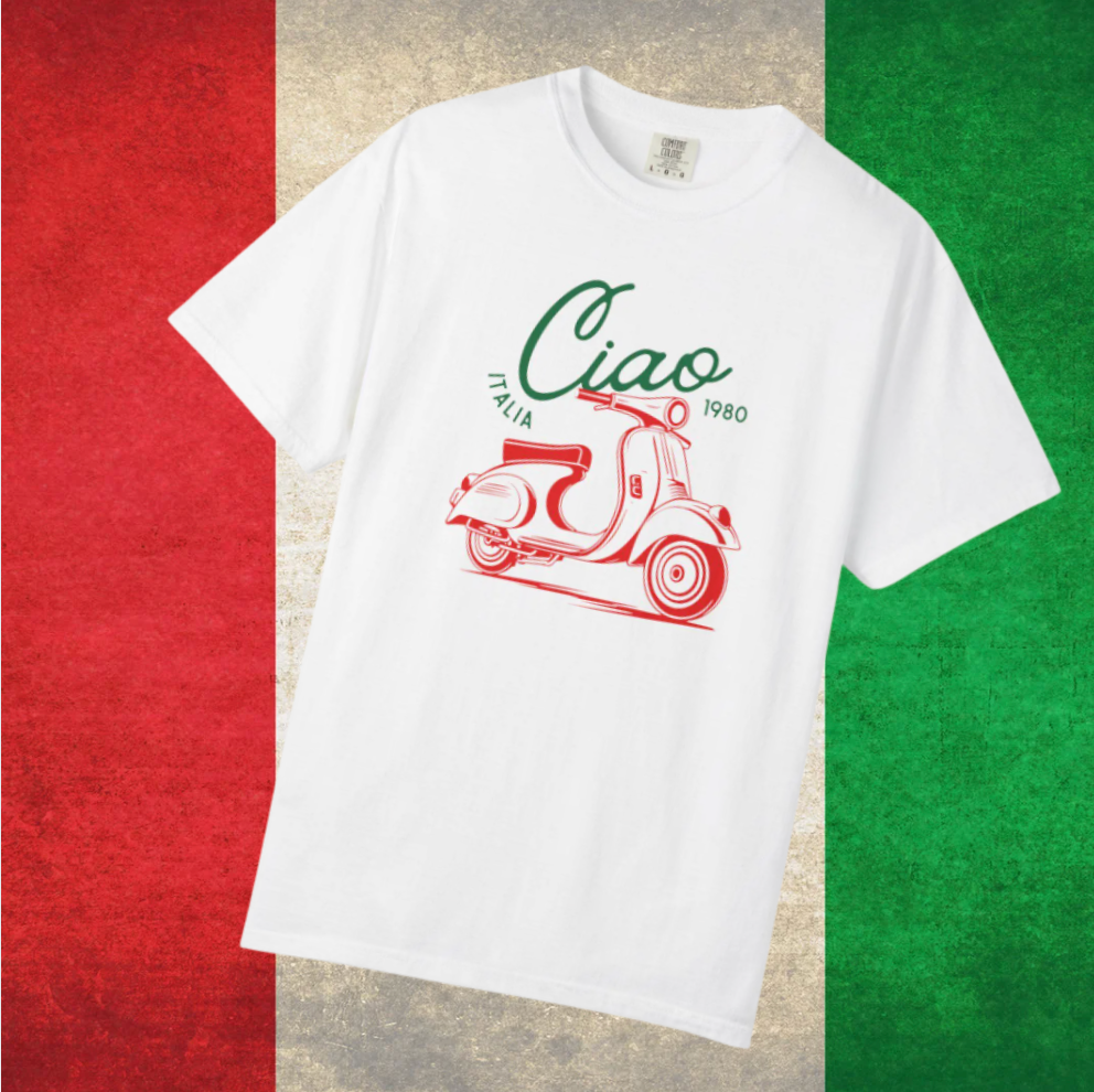 Ciao Italia Retro Vespa Tee