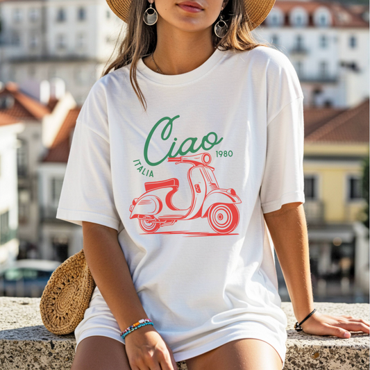 Ciao Italia Retro Vespa Tee