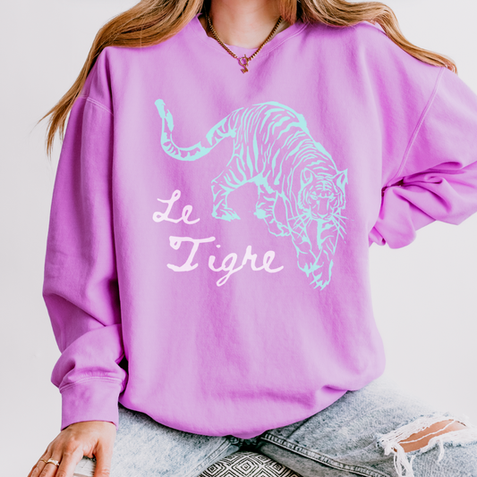 Le Tigre Graphic - Lightweight Cotton Crewneck
