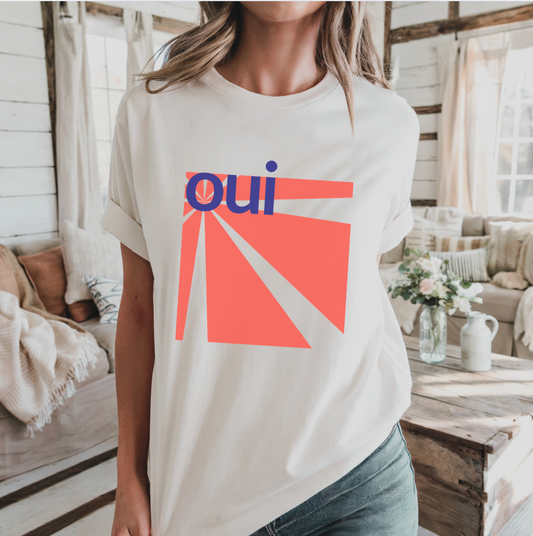 Oui Graphic Tee -Effortlessly French, Boldly Minimal