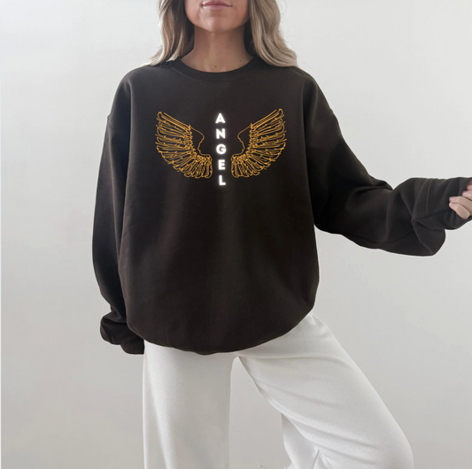 Angel Wings Unisex Lightweight Crewneck Sweatshirt