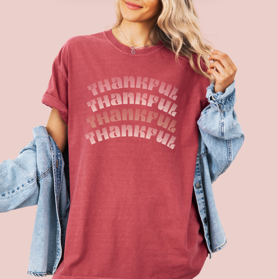 Thankful Oversized Cotton Tee