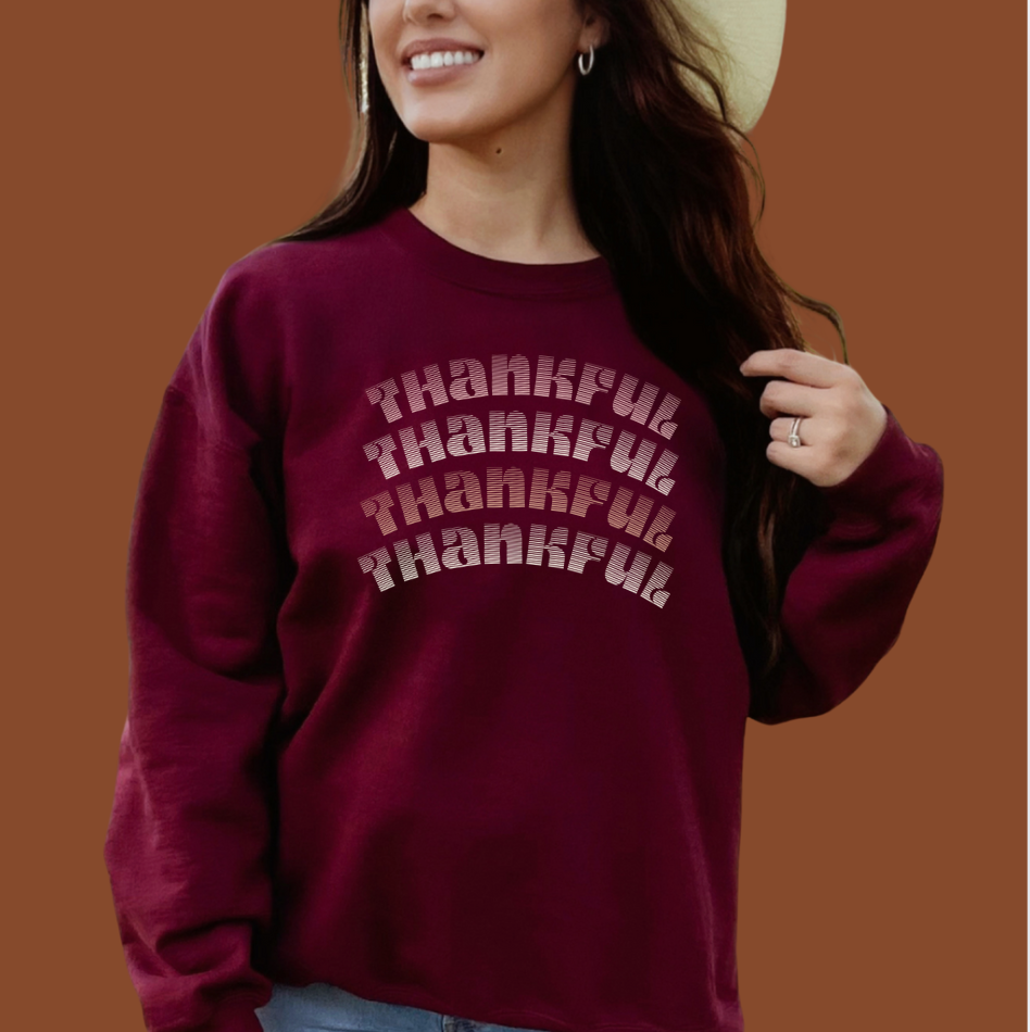 Thankful Crewneck Sweatshirt - Cozy Fall Apparel (MAMA)