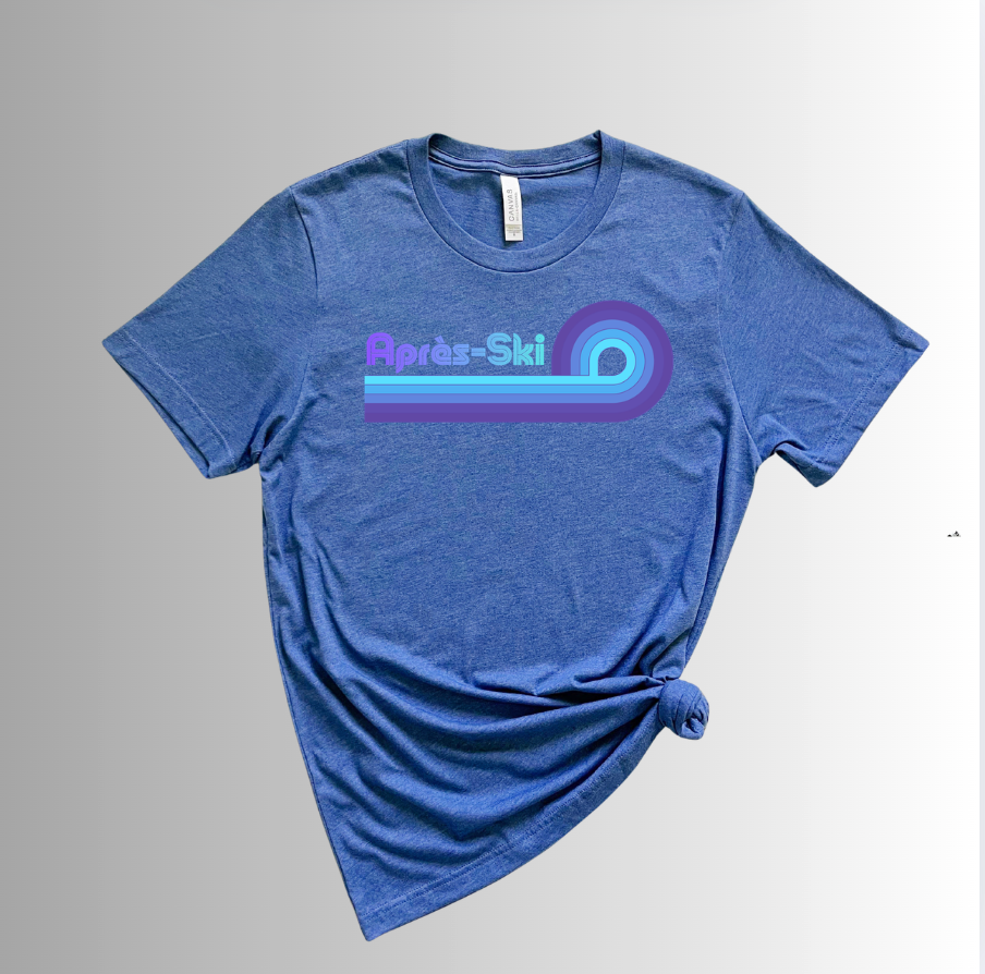 Après-Ski Retro Stripes T-Shirt | Vintage Ski Graphic