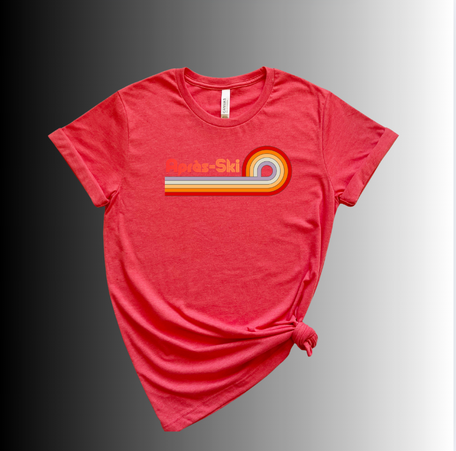 Après-Ski Retro Stripes T-Shirt | Vintage Ski Graphic