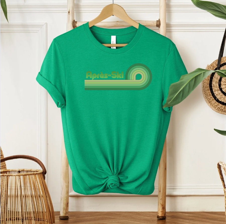 Après-Ski Retro Stripes T-Shirt | Vintage Ski Graphic