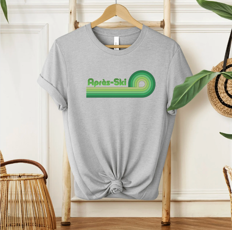 Après-Ski Retro Stripes T-Shirt | Vintage Ski Graphic