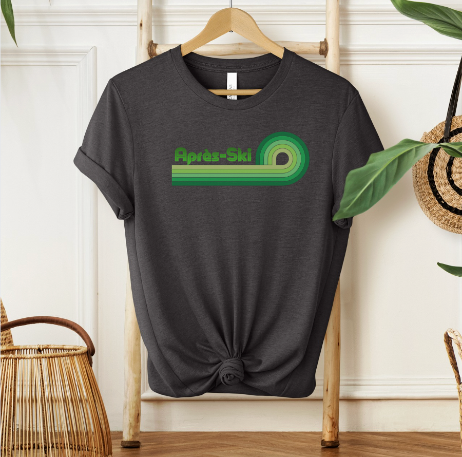 Après-Ski Retro Stripes T-Shirt | Vintage Ski Graphic