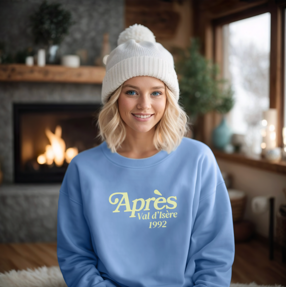Après Val d'Isère 1992 Crewneck Sweatshirt — Vintage Vibes Ski