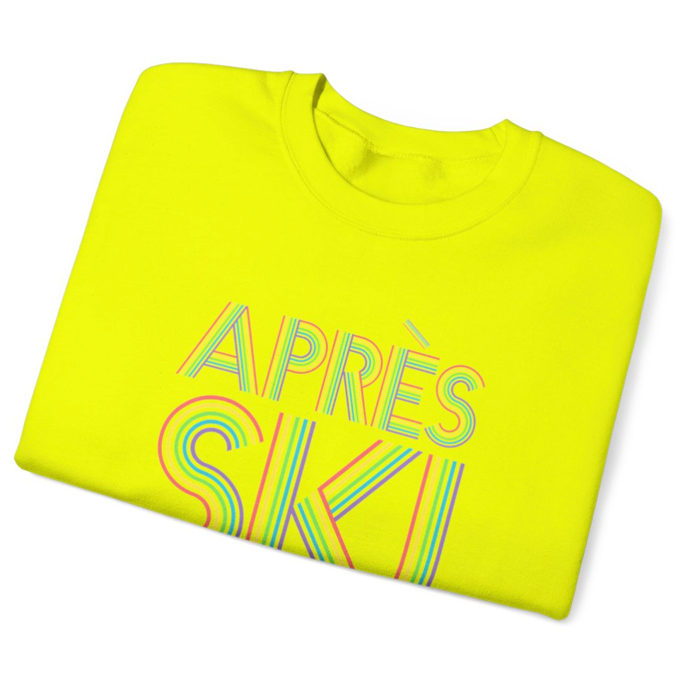 Neon Graphic Après-Ski Crewneck – Retro 80's