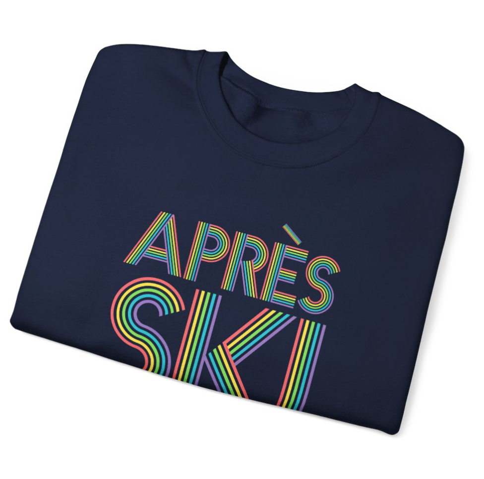 Neon Graphic Après-Ski Crewneck – Retro 80's