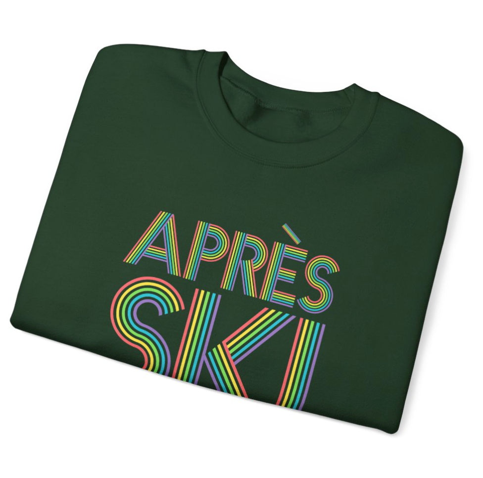 Neon Graphic Après-Ski Crewneck – Retro 80's