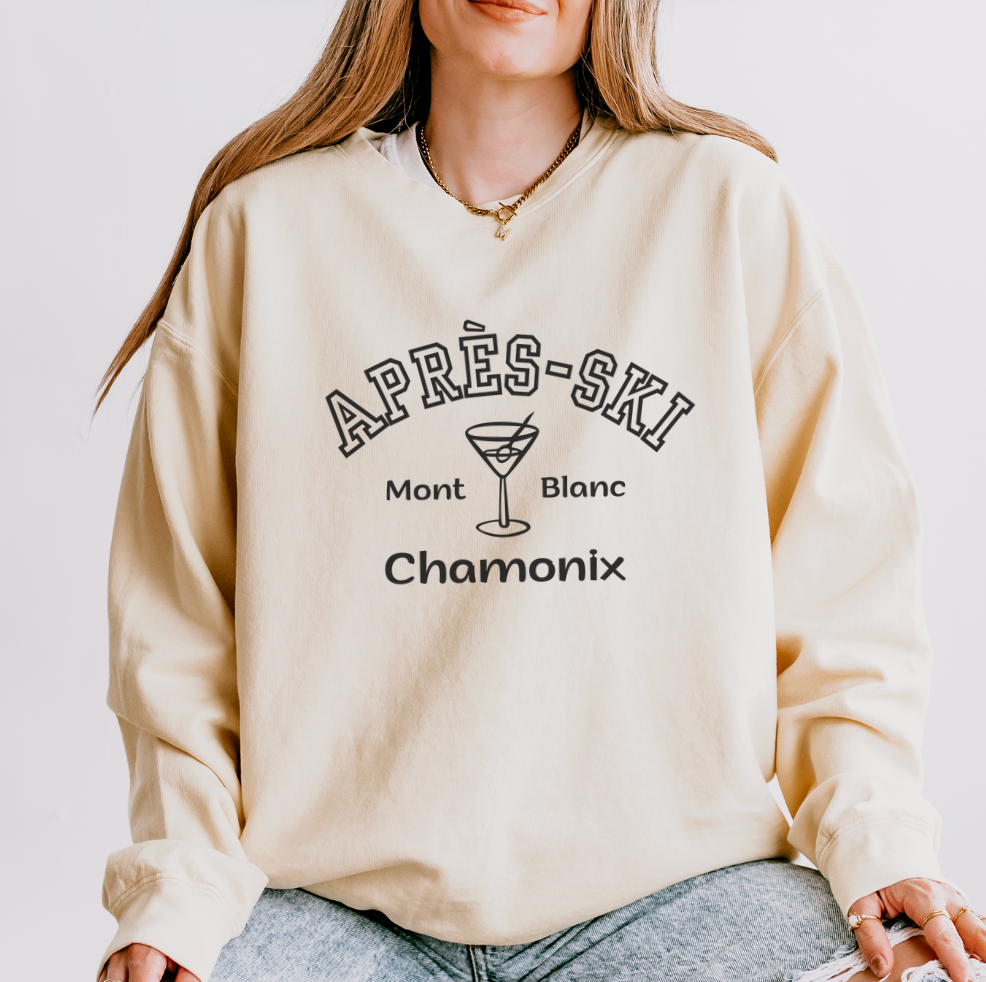 Après-Ski Crewneck Sweatshirt — Chamonix Mont Blanc