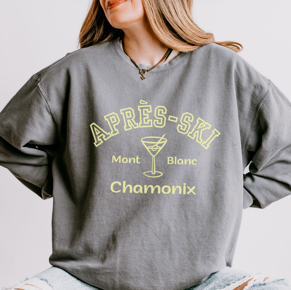 Après-Ski Crewneck Sweatshirt — Chamonix Mont Blanc