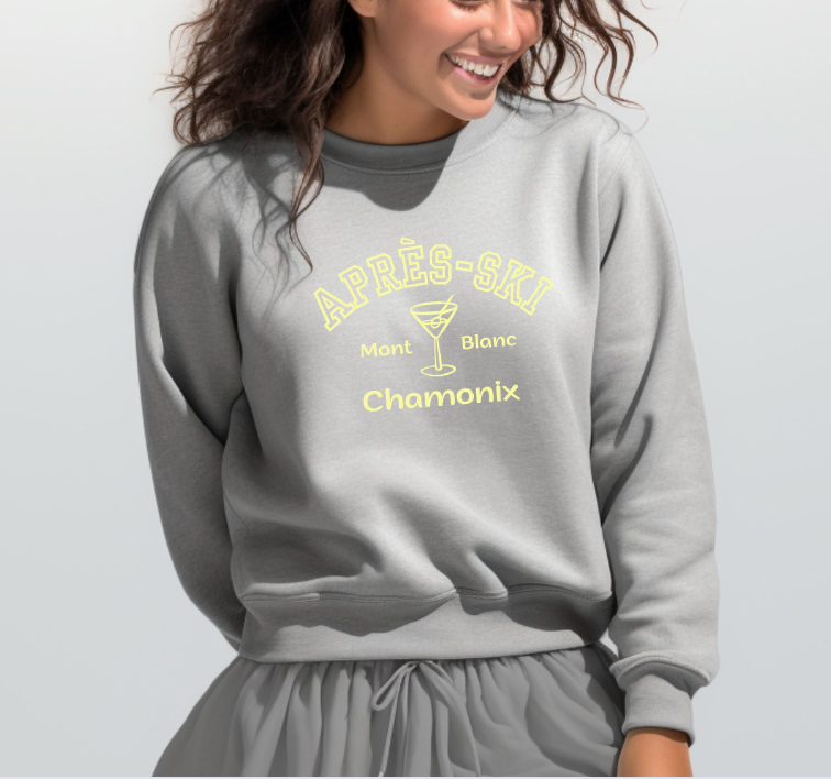 Après-Ski Crewneck Sweatshirt — Chamonix Mont Blanc