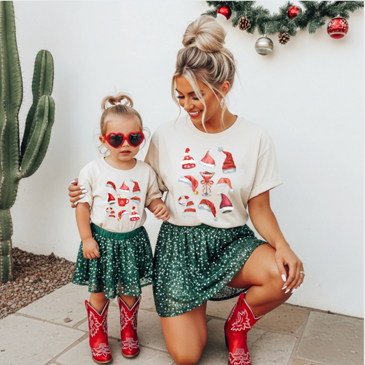 Santa Hat & Cocktail Tee (MAMA)