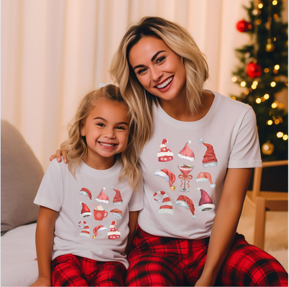 Santa Hat & Cocktail Tee (MAMA)