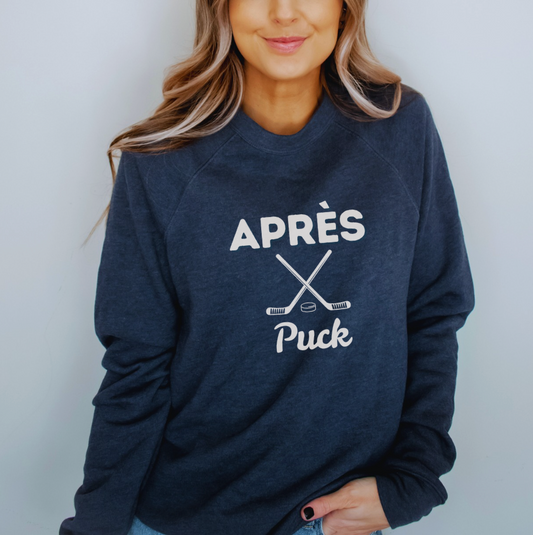 Après Puck Crewneck Sweatshirt — Hockey Mom Gift