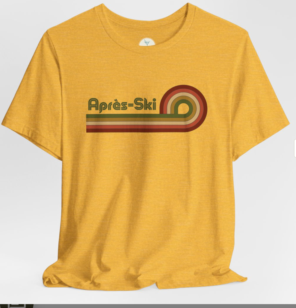 Après-Ski Retro Stripes T-Shirt | Vintage Ski Graphic