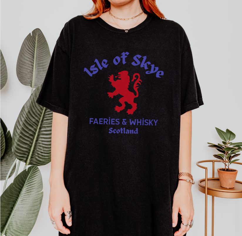 Isle of Skye Lion Crest T-shirt | Faeries & Whisky Scotland