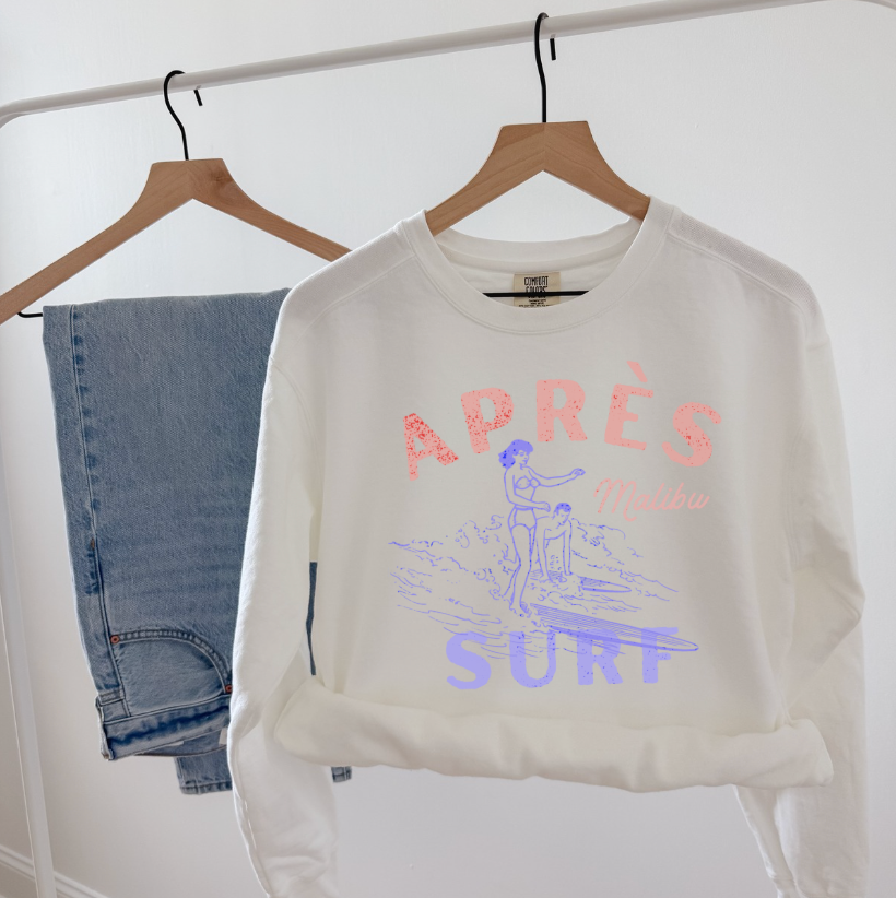 Après Surf faded sweatshirt | vintage surf graphic crewneck