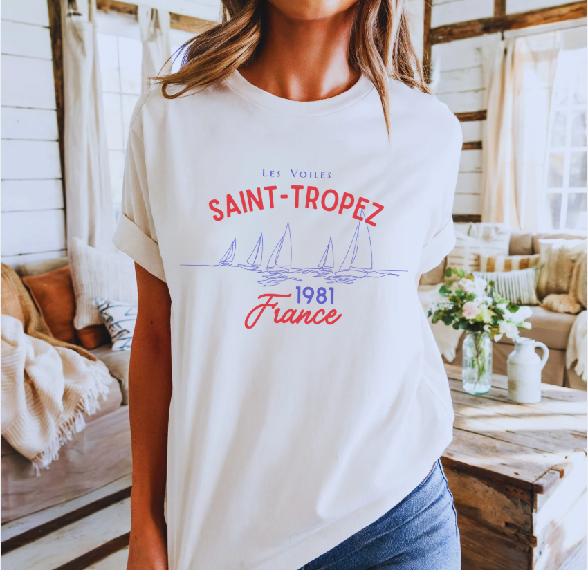 Saint-Tropez France 1981 Graphic T-Shirt