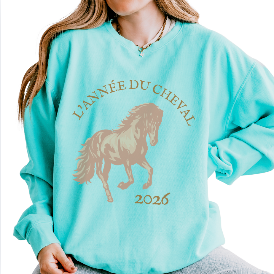 L'année du Cheval Cotton Crewneck -The Year of the Horse 2026