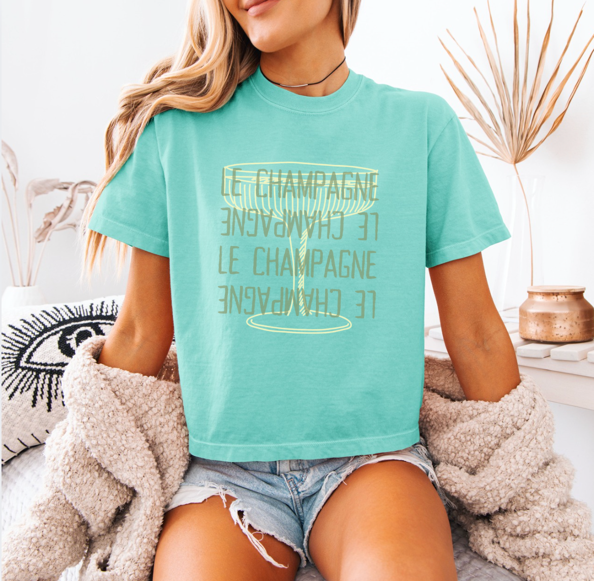 Le Champagne Boxy Tee Shirt