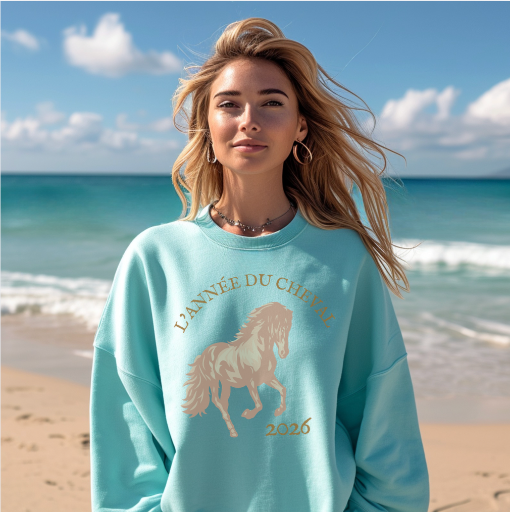 L'année du Cheval Cotton Crewneck -The Year of the Horse 2026