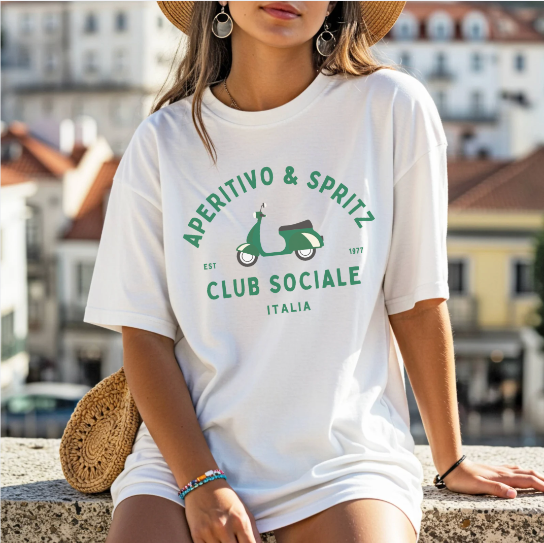 Aperitivo & Spritz Tee – Italian Summer Graphic Shirt