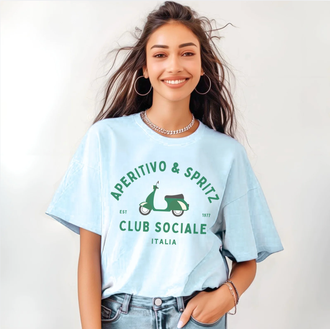 Aperitivo & Spritz Tee – Italian Summer Graphic Shirt