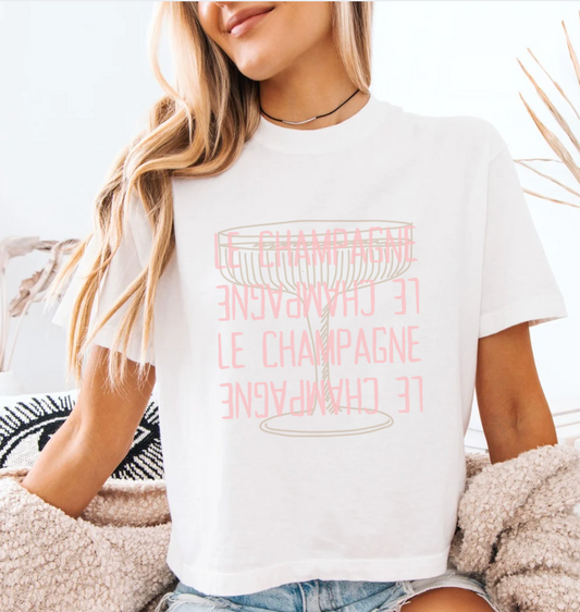 Le Champagne Tee – French Inspired Champagne Graphic Shirt