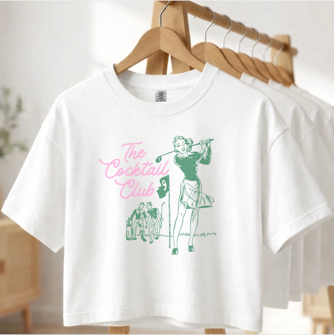 The Cocktail Club Tee | Vintage Golf Graphic Boxy Tee