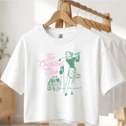 The Cocktail Club Tee | Vintage Golf Graphic Boxy Tee