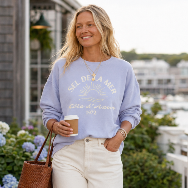 Côte d'Azur Cotton Crewneck