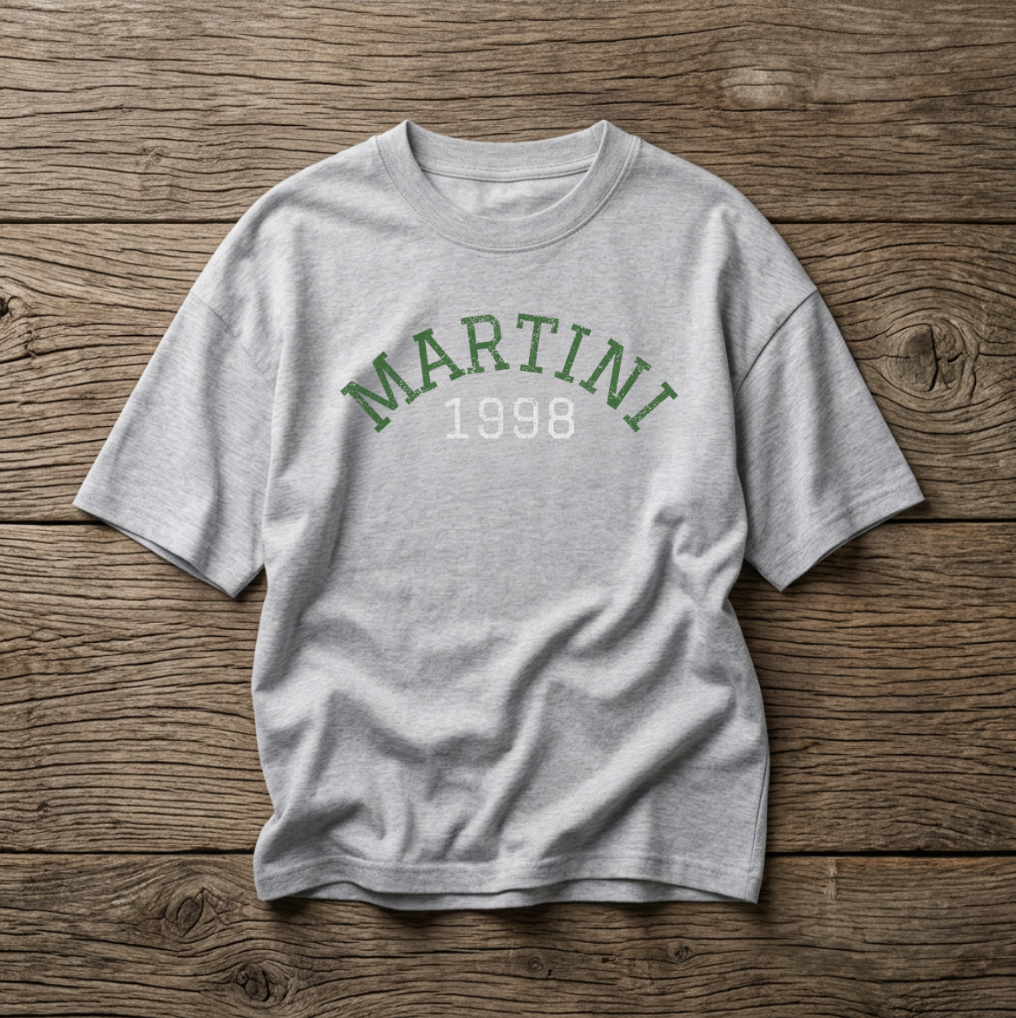 MARTINI 1998 Boxy Tee | Athletic Cocktail Graphic