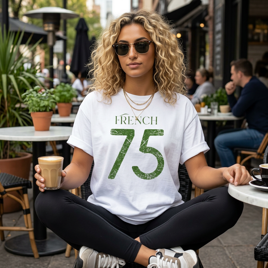 French 75 T-Shirt Varsity Graphic Tee